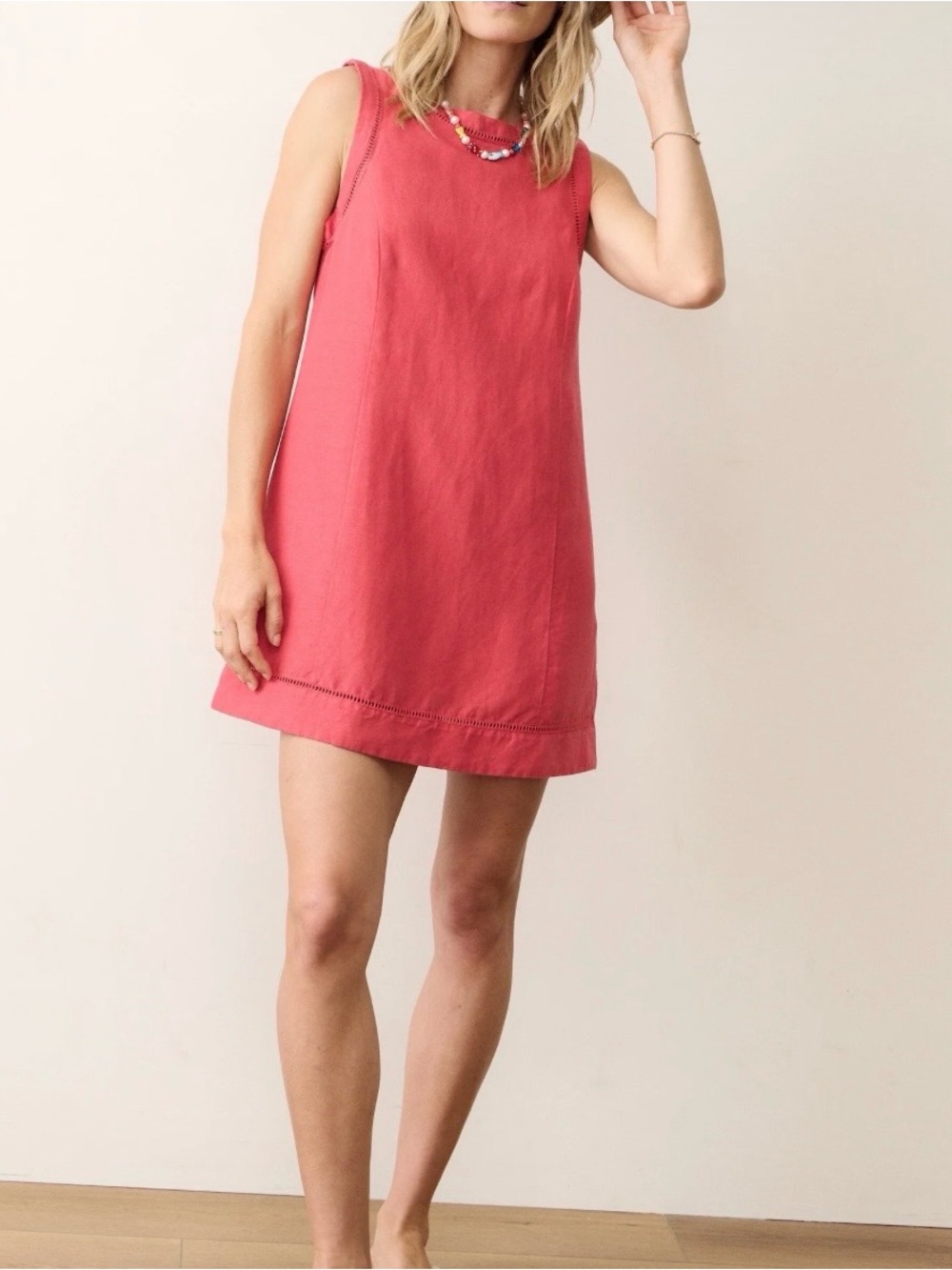 Marine Layer Coral Sleeveless Shift Mini Dress